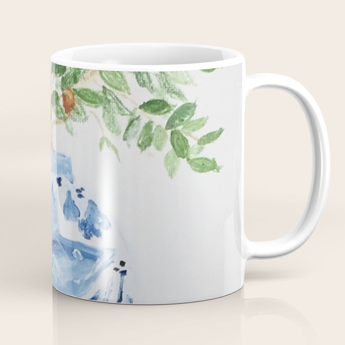 Blue and White Ginger Jar Orange Tree  Coffee Mug Gallery Image 1