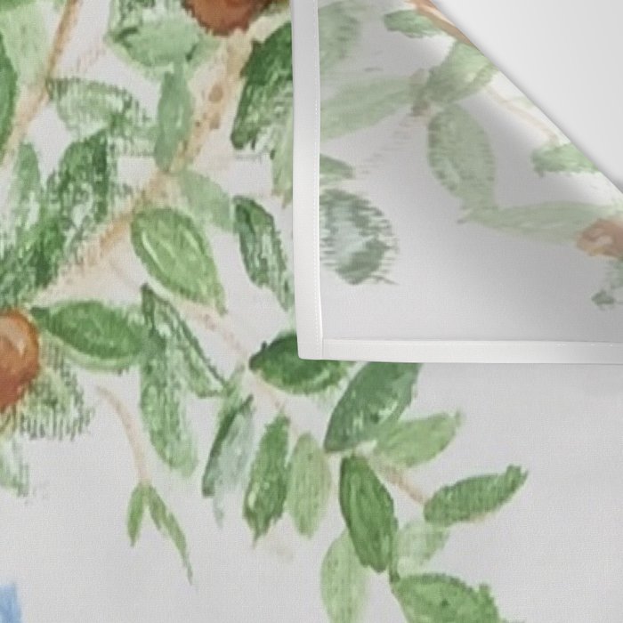 Blue and White Ginger Jar Orange Tree  Wall Tapestry Gallery Image 3