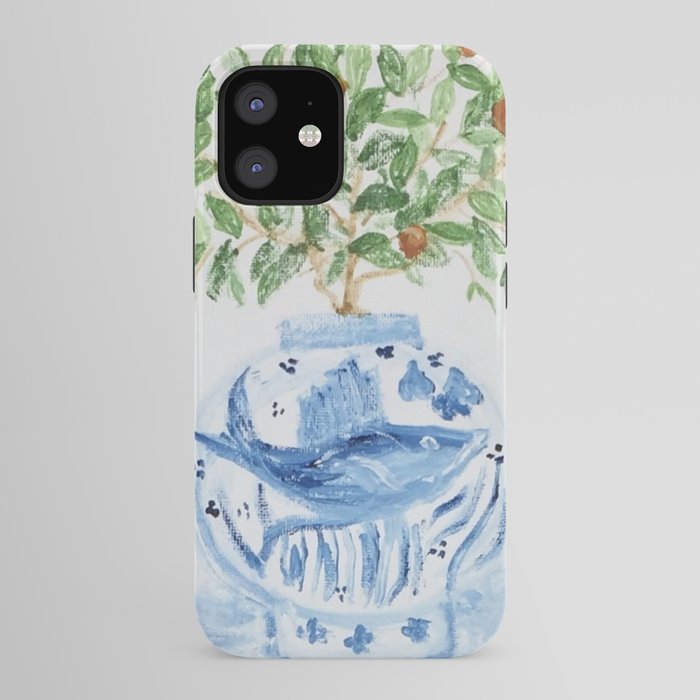 Blue and White Ginger Jar Orange Tree  iPhone Case Gallery Image 41