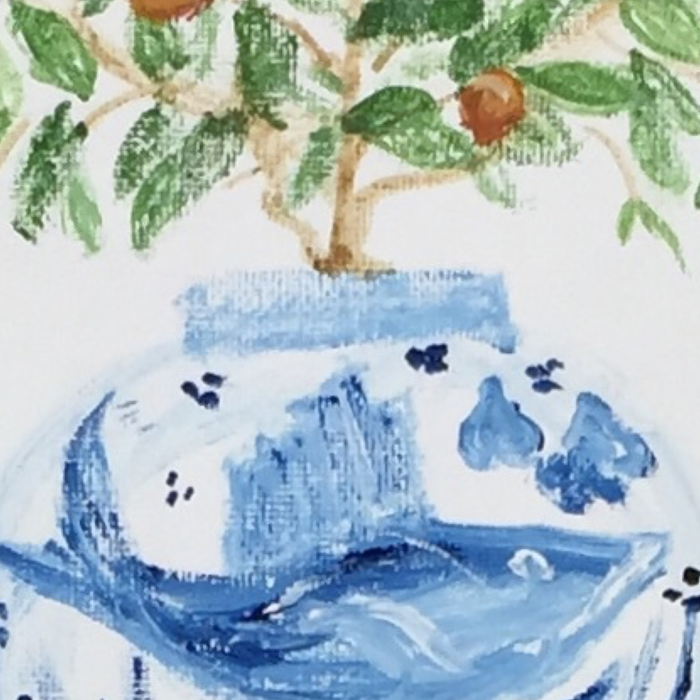 Blue and White Ginger Jar Orange Tree  Coffee Mug Gallery Image 2