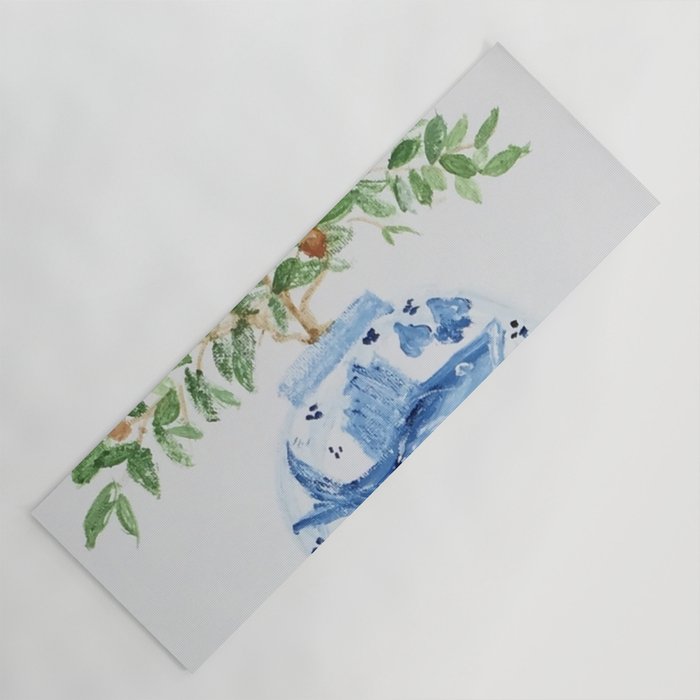 Blue and White Ginger Jar Orange Tree  Yoga Mat Gallery Image 1