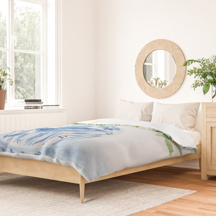 Blue and White Ginger Jar Orange Tree  Duvet Cover Gallery Image 2