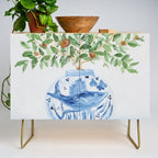 Blue and White Ginger Jar Orange Tree  Credenza Gallery Image 1