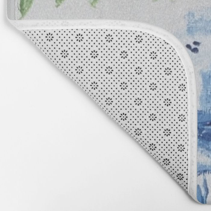 Blue and White Ginger Jar Orange Tree  Bath Mat Gallery Image 2