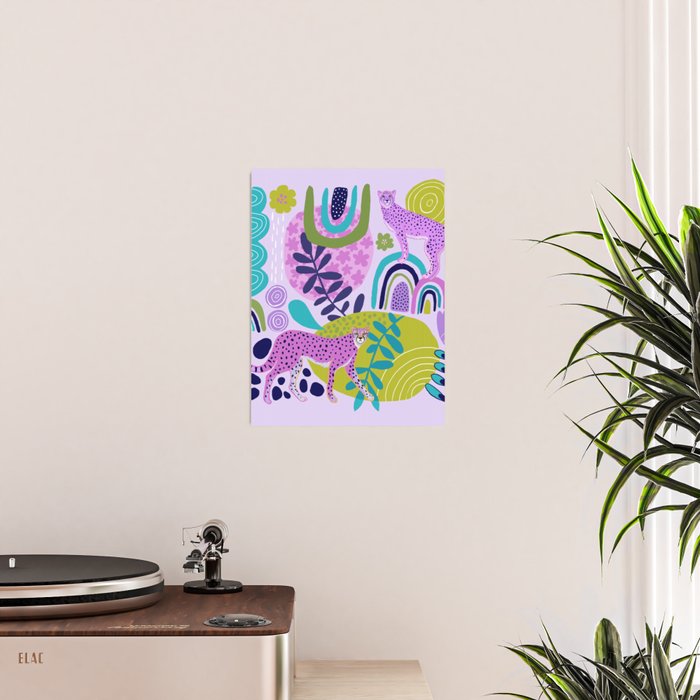 Two Pink Cheetahs Poster Gallery Image 2