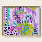 Two Pink Cheetahs Serving Tray Gallery Image 1