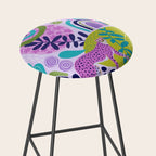 Two Pink Cheetahs Stool Gallery Image 2