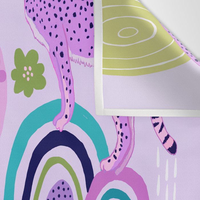 Two Pink Cheetahs Wall Tapestry Gallery Image 3