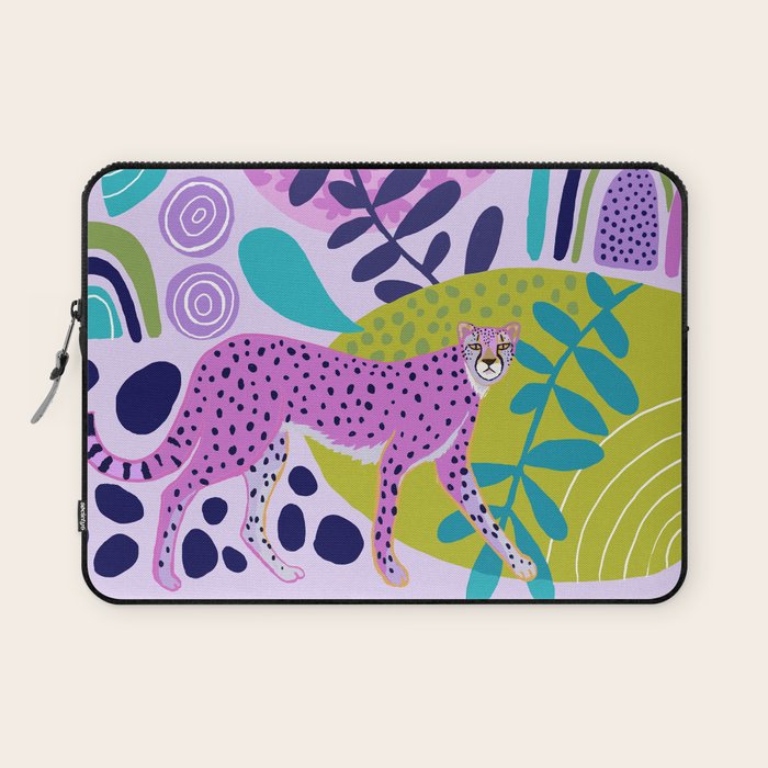 Two Pink Cheetahs Laptop Sleeve Gallery Image 1