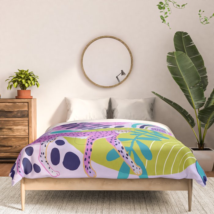 Two Pink Cheetahs Comforter Gallery Image 3