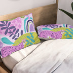 Two Pink Cheetahs Pillow Sham Gallery Image 2