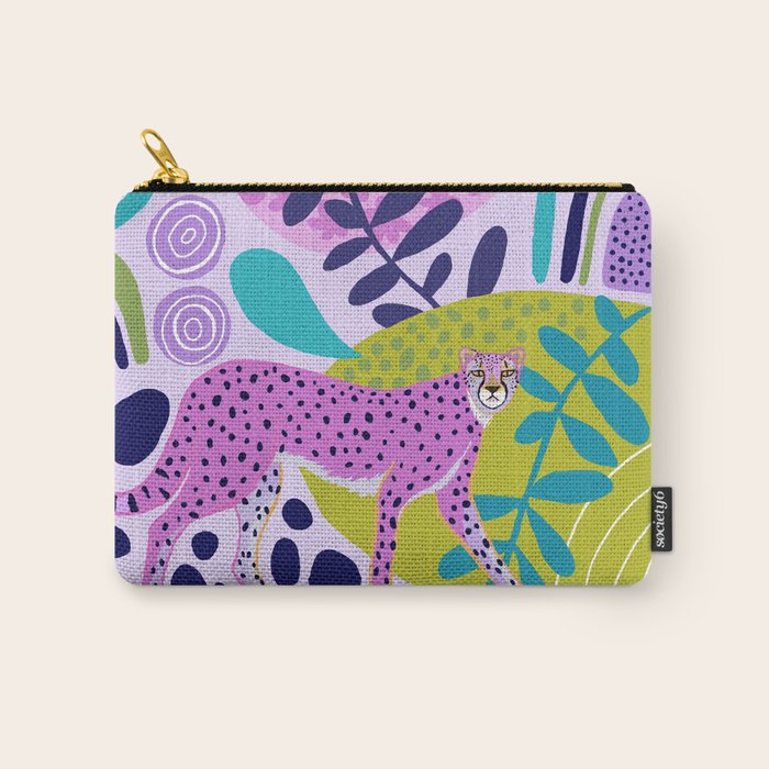 Two Pink Cheetahs Carry All Pouch Gallery Image 1