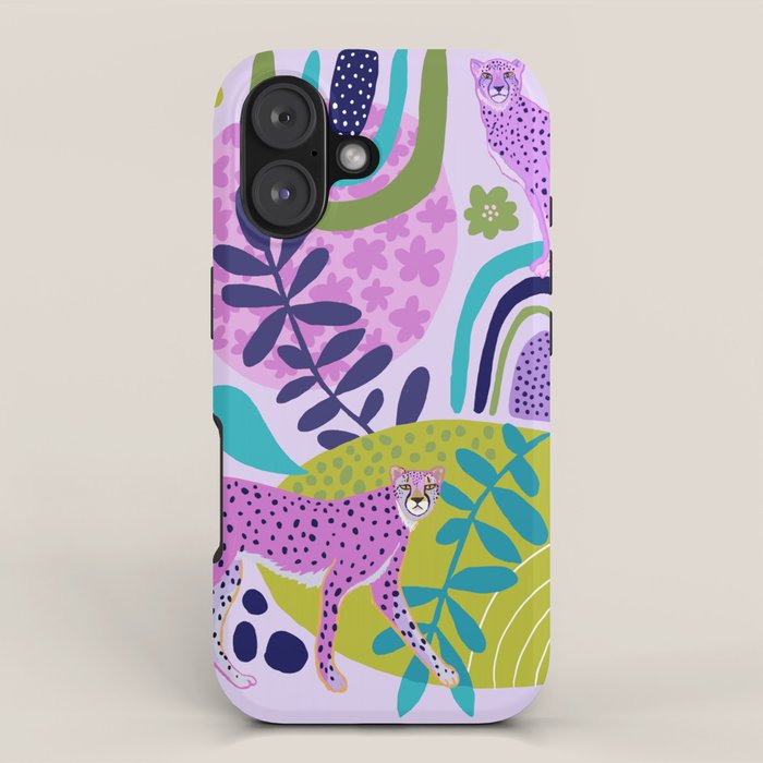 Two Pink Cheetahs iPhone Case Gallery Image 1