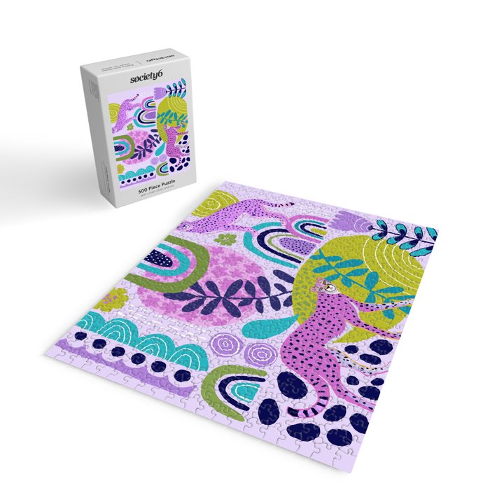 Two Pink Cheetahs Jigsaw Puzzle Gallery Image 2