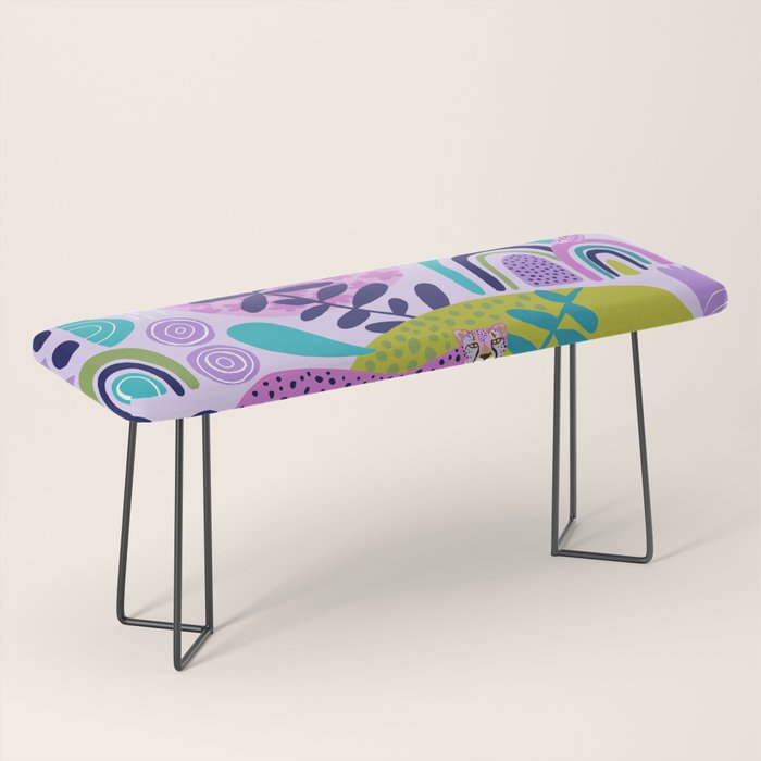 Two Pink Cheetahs Bench Gallery Image 1