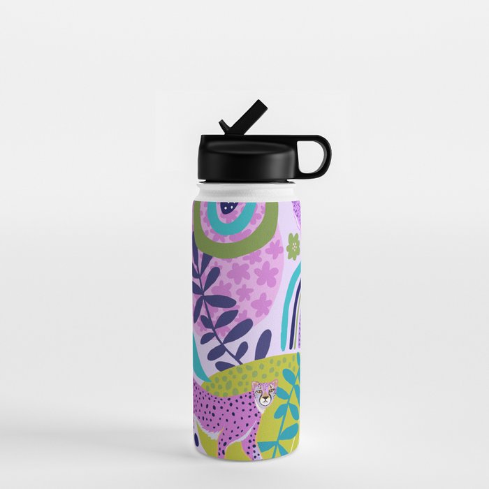 Two Pink Cheetahs Water Bottle Gallery Image 1