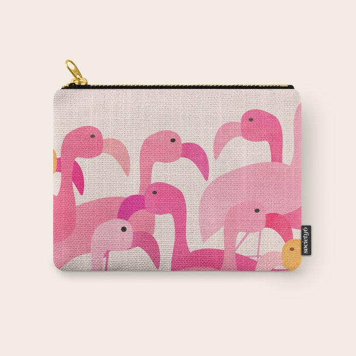 Florida Flamingos Carry All Pouch Gallery Image 1