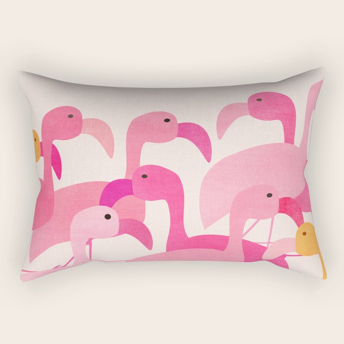 Florida Flamingos Rectangular Pillow Gallery Image 2