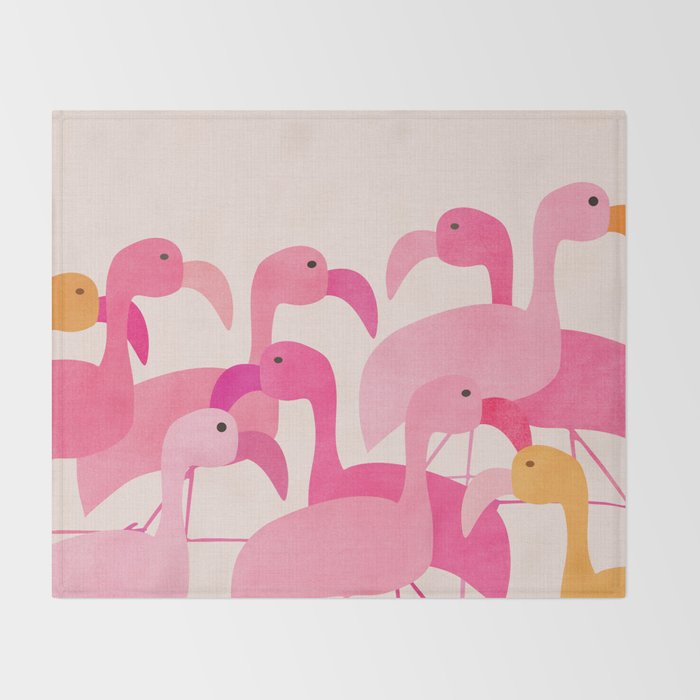 Florida Flamingos Throw Blanket Gallery Image 2