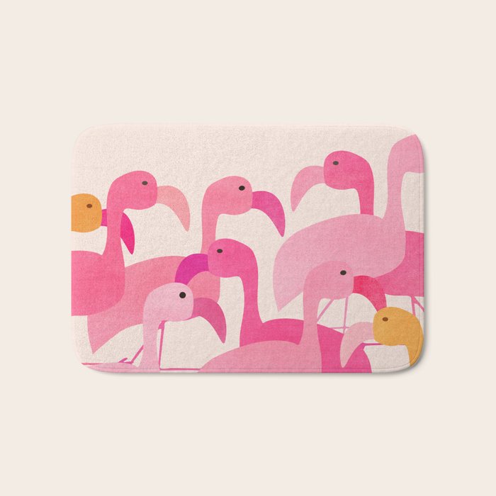 Florida Flamingos Bath Mat Gallery Image 1