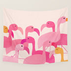 Florida Flamingos Wall Tapestry Gallery Image 4