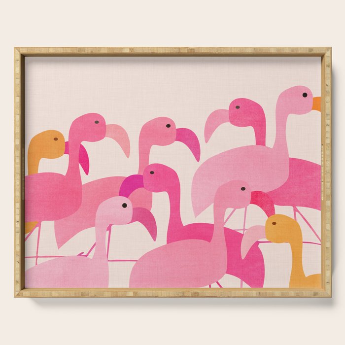 Florida Flamingos Serving Tray Gallery Image 1