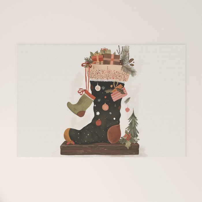 Joyful Stockings Welcome Mat Gallery Image 1