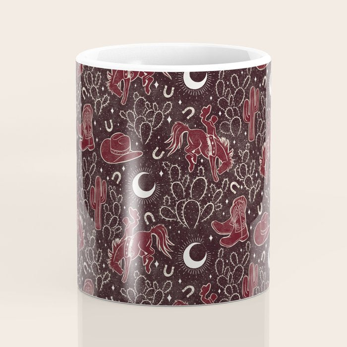 Cowboys and Cacti - manzanita brown Coffee Mug Gallery Image 4