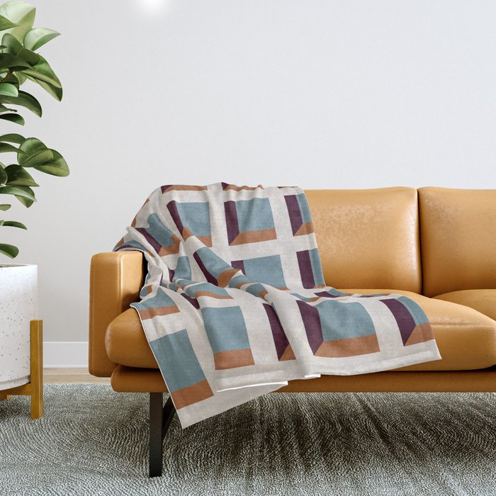 Minimalist 3D Pattern XVIII Throw Blanket Gallery Image 1