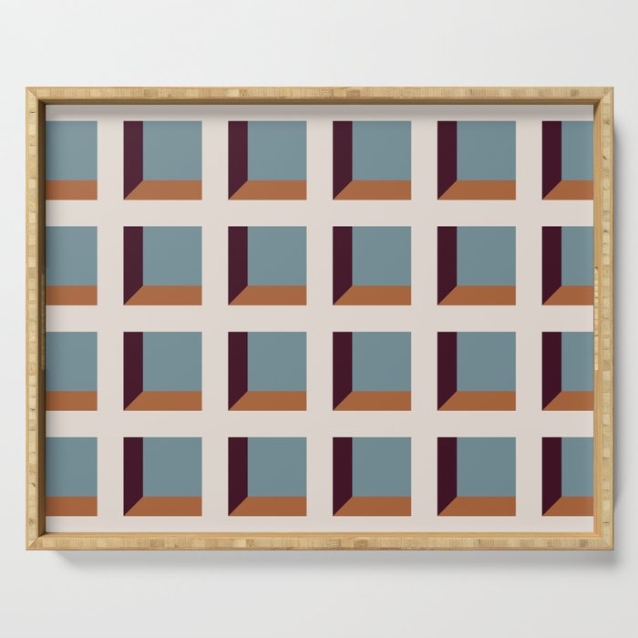 Minimalist 3D Pattern XVIII Serving Tray Gallery Image 1