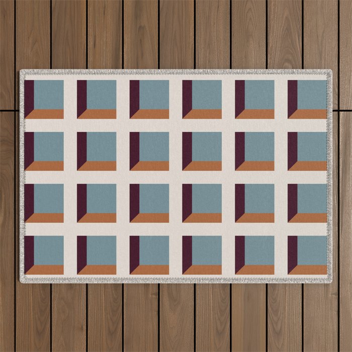 Minimalist 3D Pattern XVIII Outdoor Rug Gallery Image 1