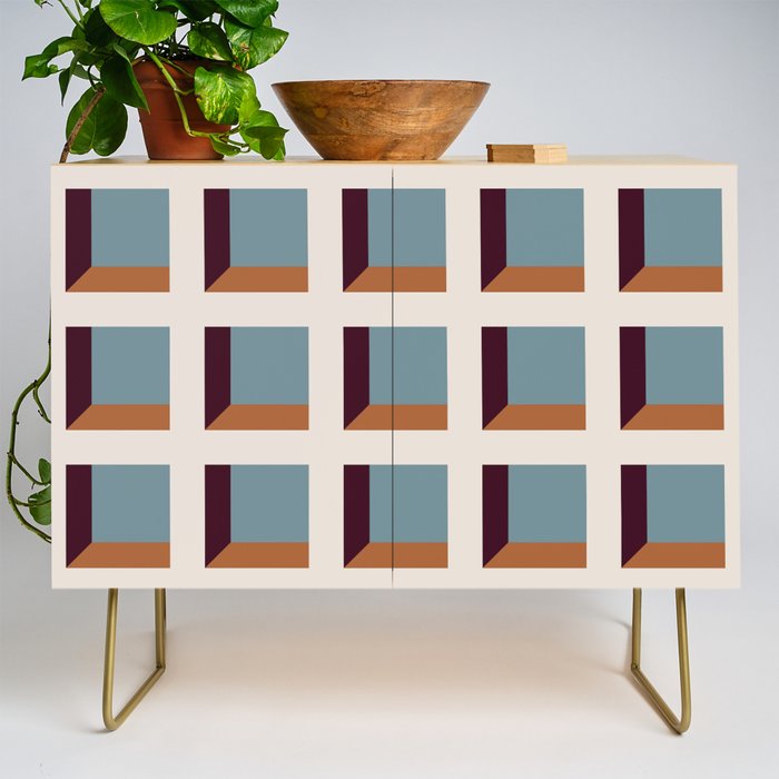 Minimalist 3D Pattern XVIII Credenza Gallery Image 1