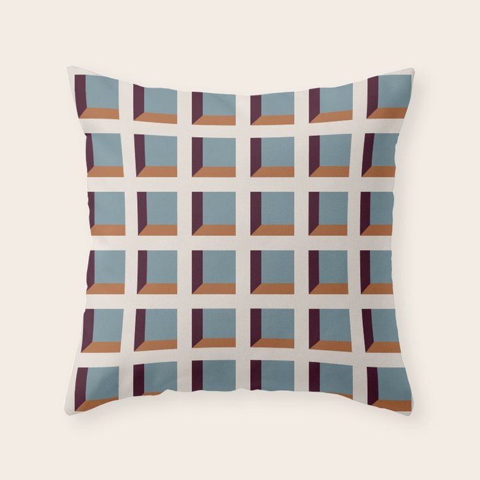 Minimalist 3D Pattern XVIII Throw Pillow Gallery Image 1
