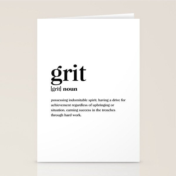 Grit Definition Stationery Card Gallery Image 1
