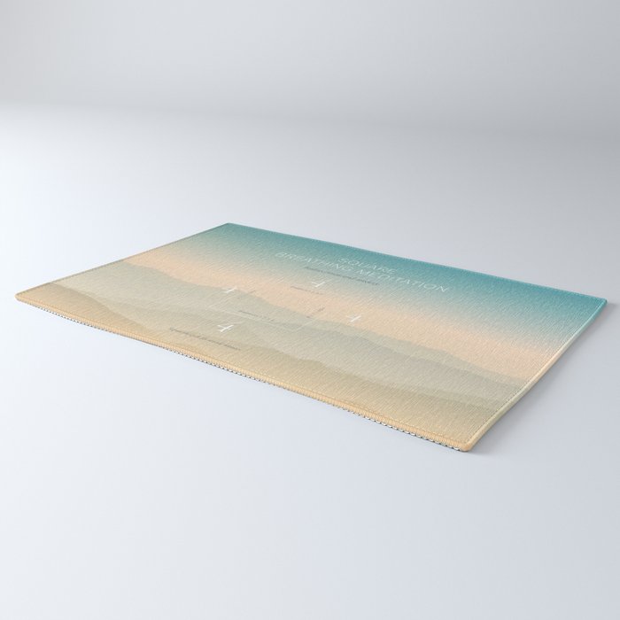 Square breathing meditation Rug Gallery Image 3