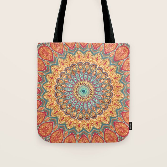 Jewel Mandala - Mandala Art Tote Bag Gallery Image 1