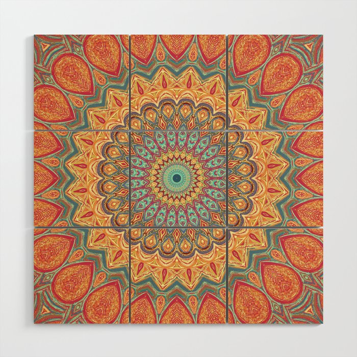 Jewel Mandala - Mandala Art Wood Wall Art Gallery Image 1