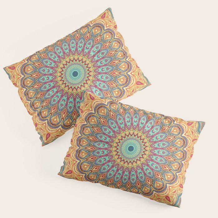 Jewel Mandala - Mandala Art Pillow Sham Gallery Image 3