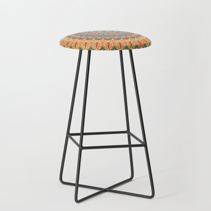Jewel Mandala - Mandala Art Stool Gallery Image 1