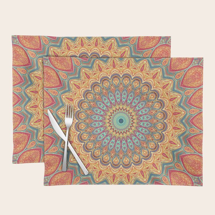 Jewel Mandala - Mandala Art Placemat Gallery Image 1