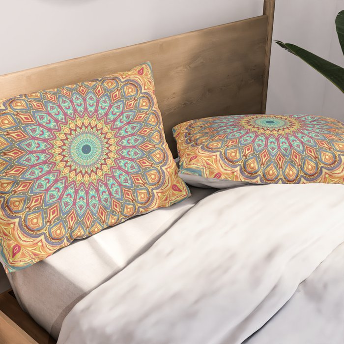 Jewel Mandala - Mandala Art Pillow Sham Gallery Image 2