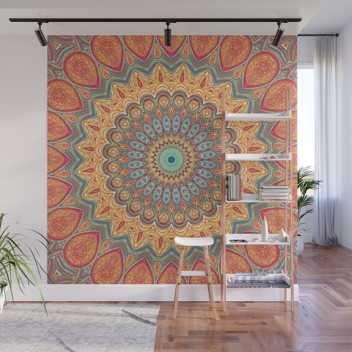 Jewel Mandala - Mandala Art Wall Mural Gallery Image 1