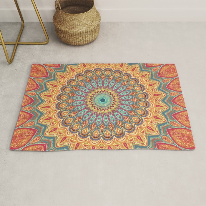 Jewel Mandala - Mandala Art Rug Gallery Image 1