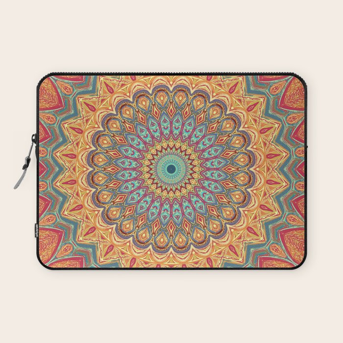 Jewel Mandala - Mandala Art Laptop Sleeve Gallery Image 1
