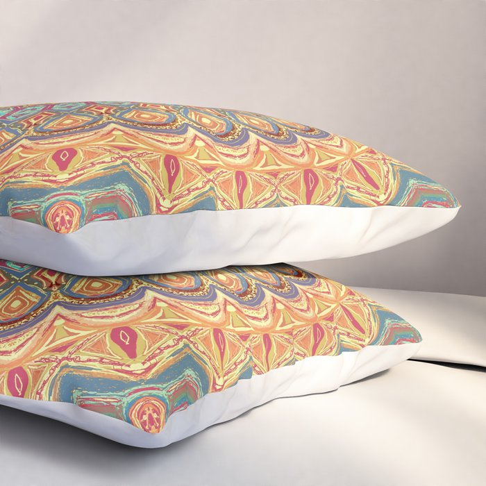 Jewel Mandala - Mandala Art Pillow Sham Gallery Image 3