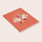 Festive doves - folk illustration Notebook Gallery Image 2
