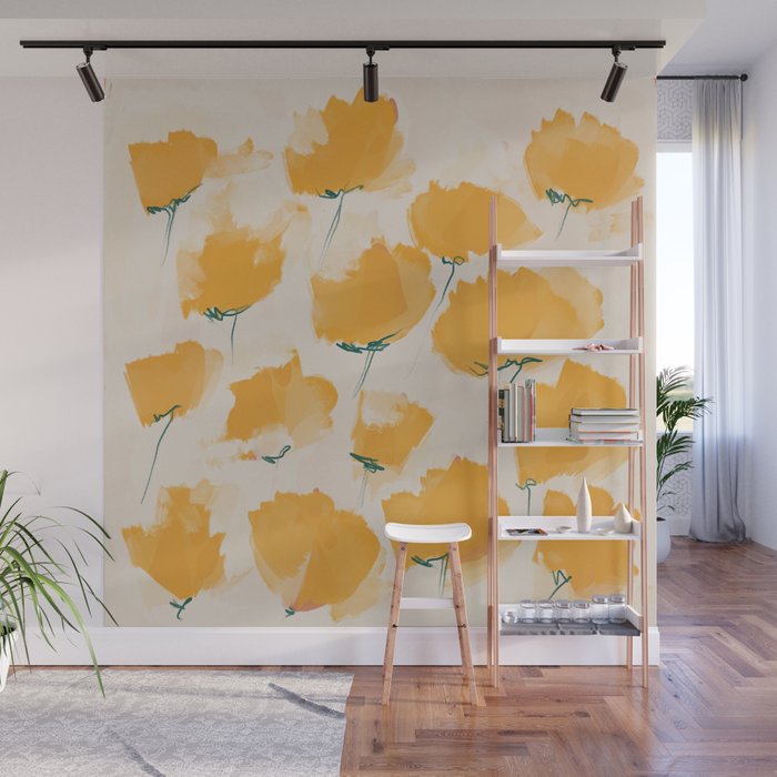 The Yellow Flowers Wall Mural Gallery Image 1
