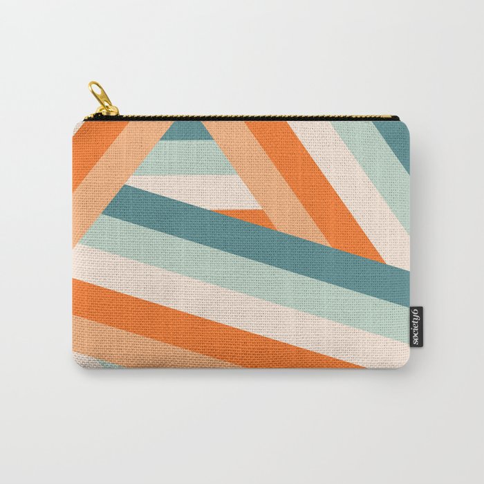 Ribbon Stripes - retro Carry All Pouch Gallery Image 1