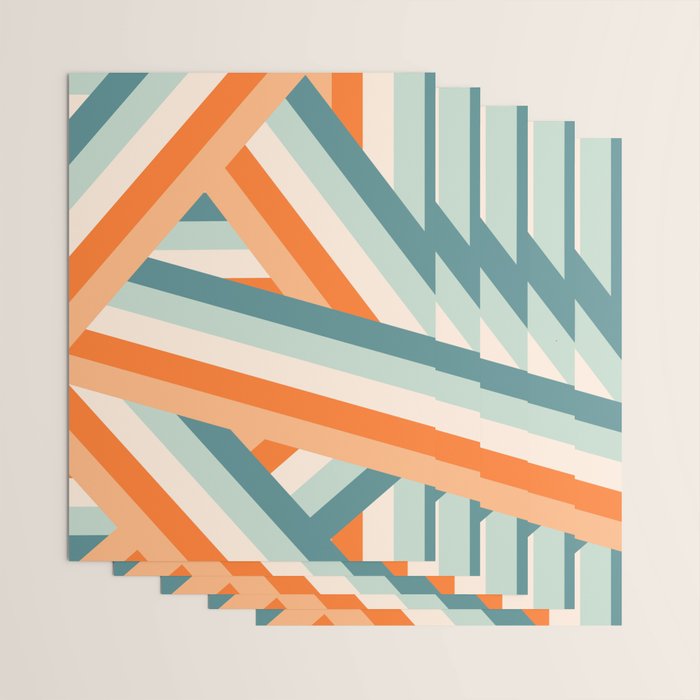Ribbon Stripes - retro Wrapping Paper Gallery Image 3