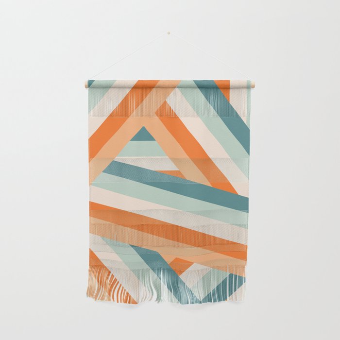 Ribbon Stripes - retro Wall Hanging Gallery Image 1